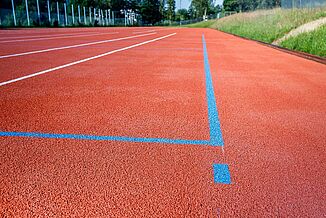 Sportboden aus Kunststoff Nahansicht Kunststoffboden aus EPDM